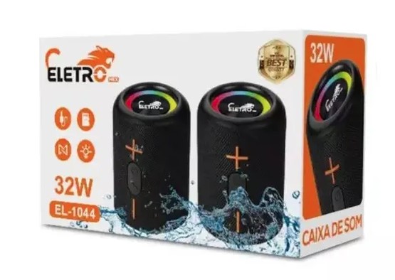 Caixa de Som Bluetooth Eletro Mex 32W EL-1044 www.distribuidoracp.com.
