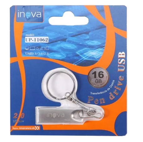 Pen Drive Usb Inova 16Gb Armazenamento Rápido e Vasto 2.0 UP-11062 www